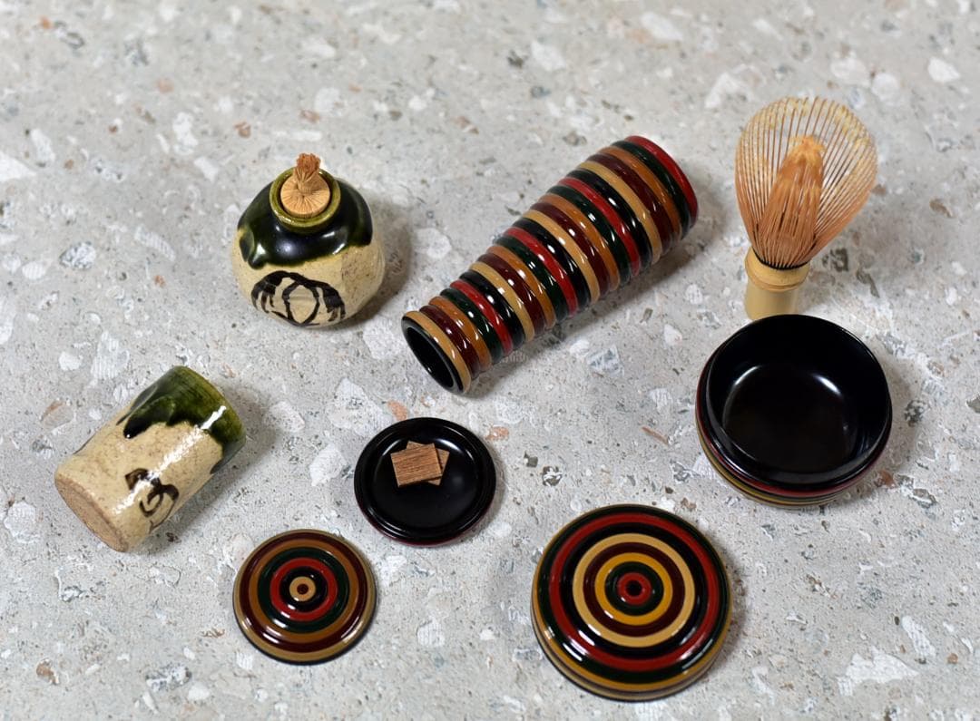 再値下げ、桑地利休茶箱セット（12点）【極上品】お茶道具/共箱