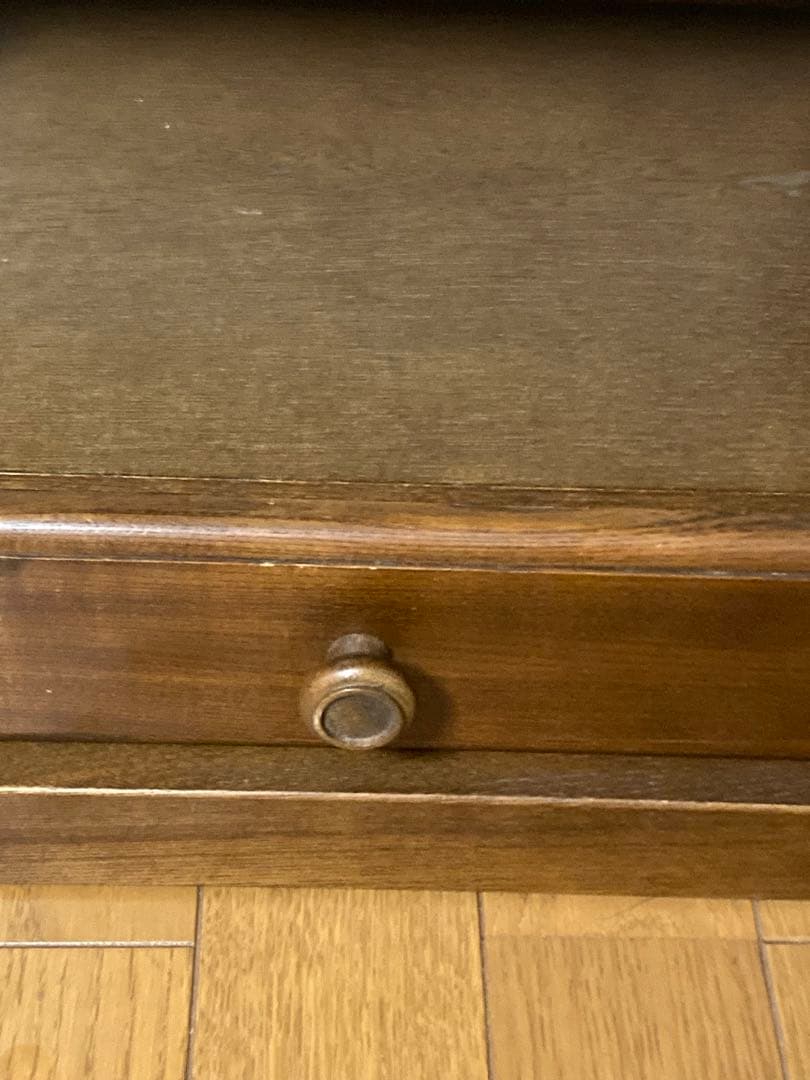 カリモク　引き出し付き回転テーブル　電話台