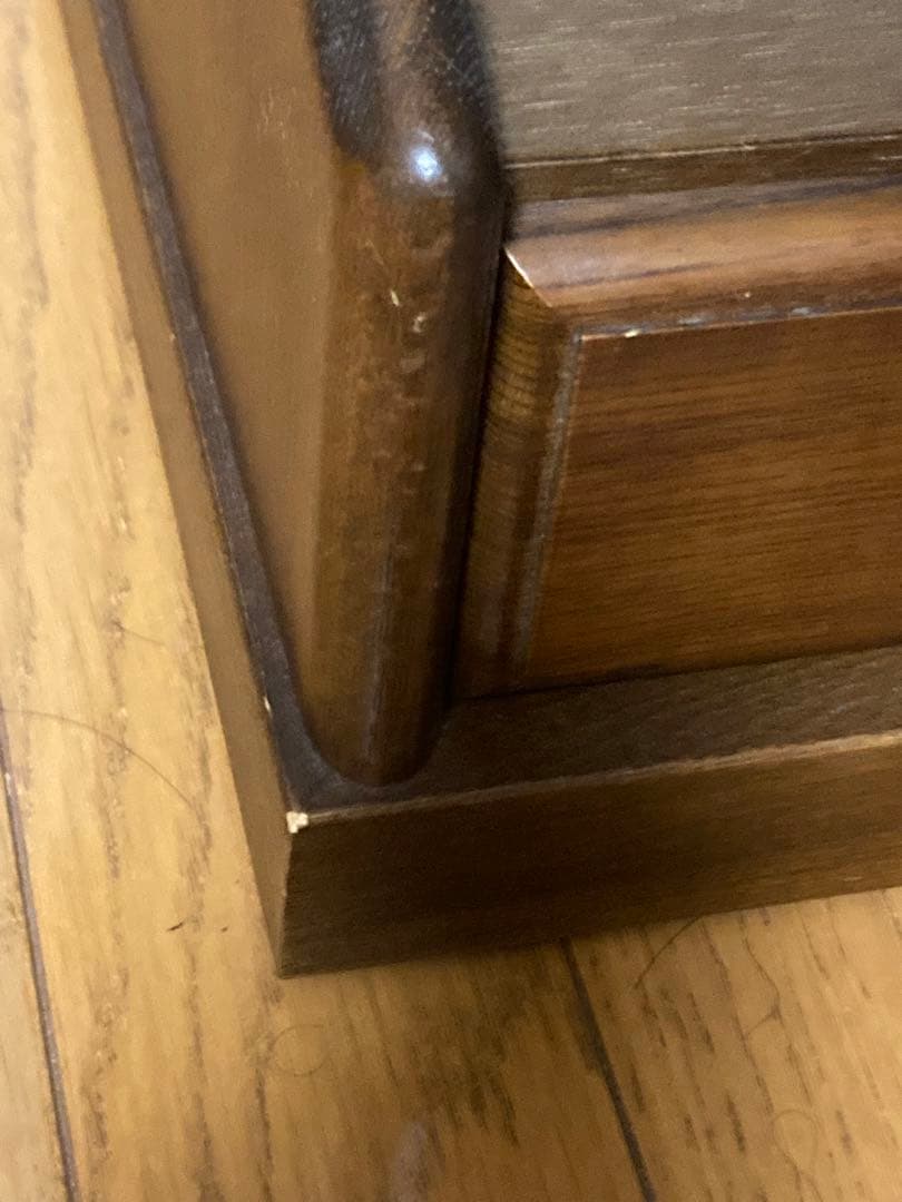 カリモク　引き出し付き回転テーブル　電話台