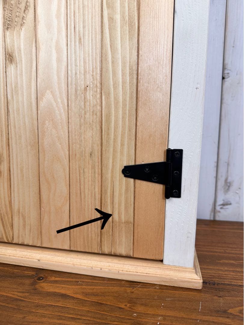 【1点のみ割れありのためお値引き】ナチュラルアンティークの扉のようなキャビネット