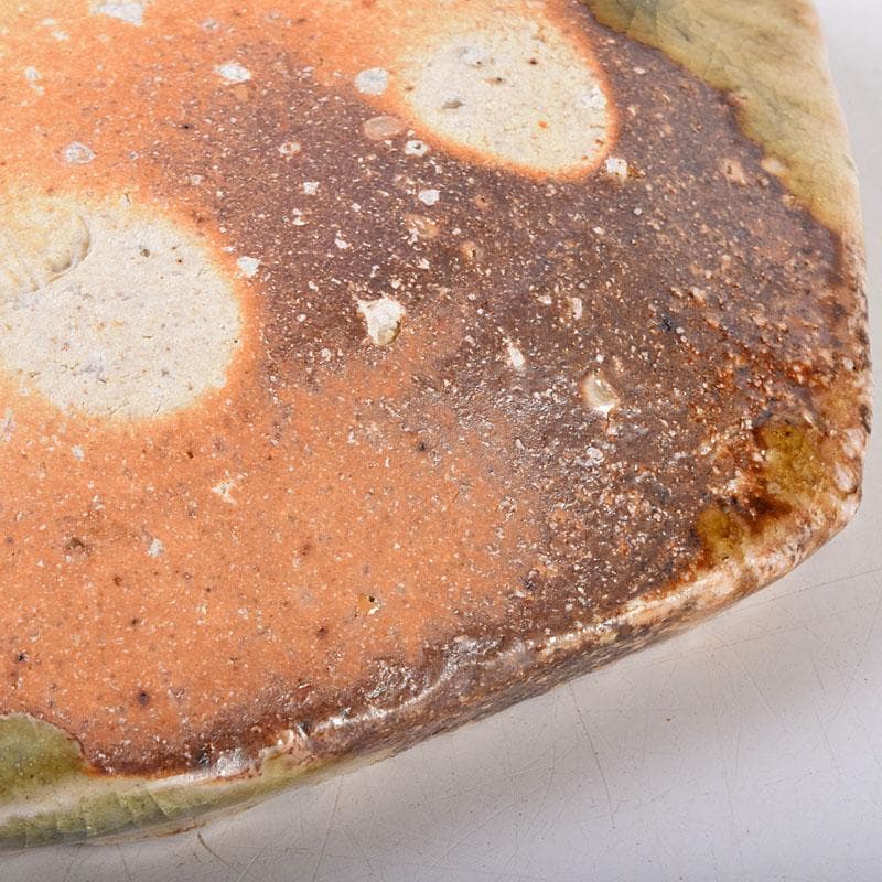 和食器　伊賀焼　西山窯　坂本瀧山作　銘々皿　五客　共箱　V　8507