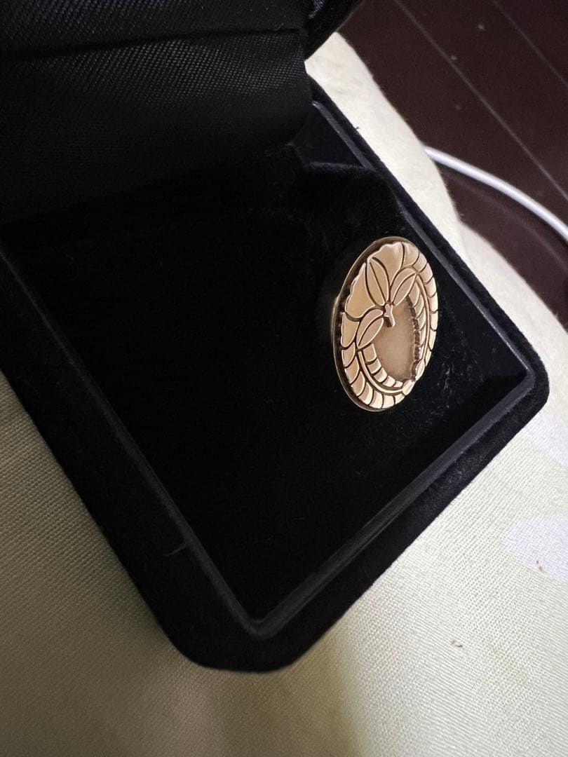 家紋バッチ(下がり藤)