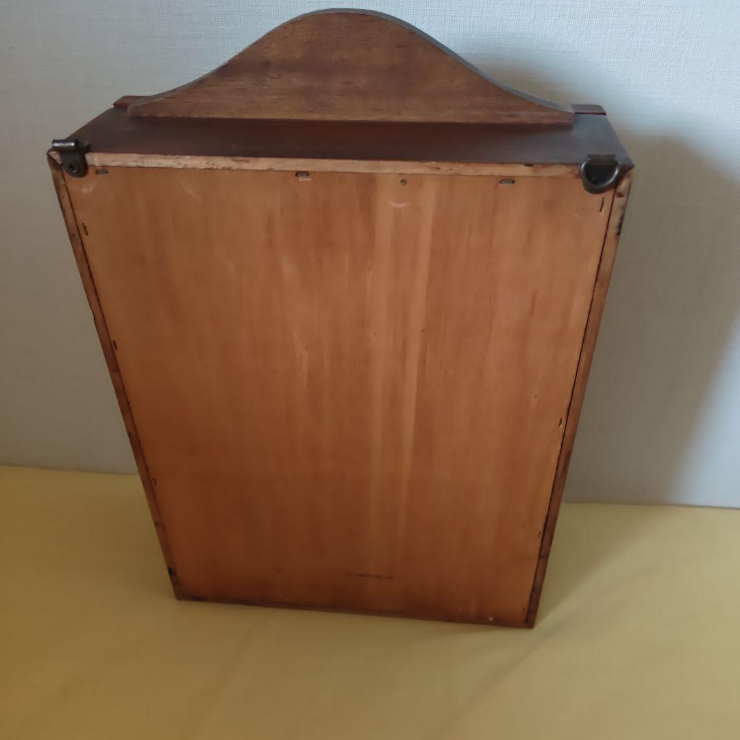 【良品】イタリア製 象嵌　ウォールキャビネット　飾り棚　吊り棚　小型