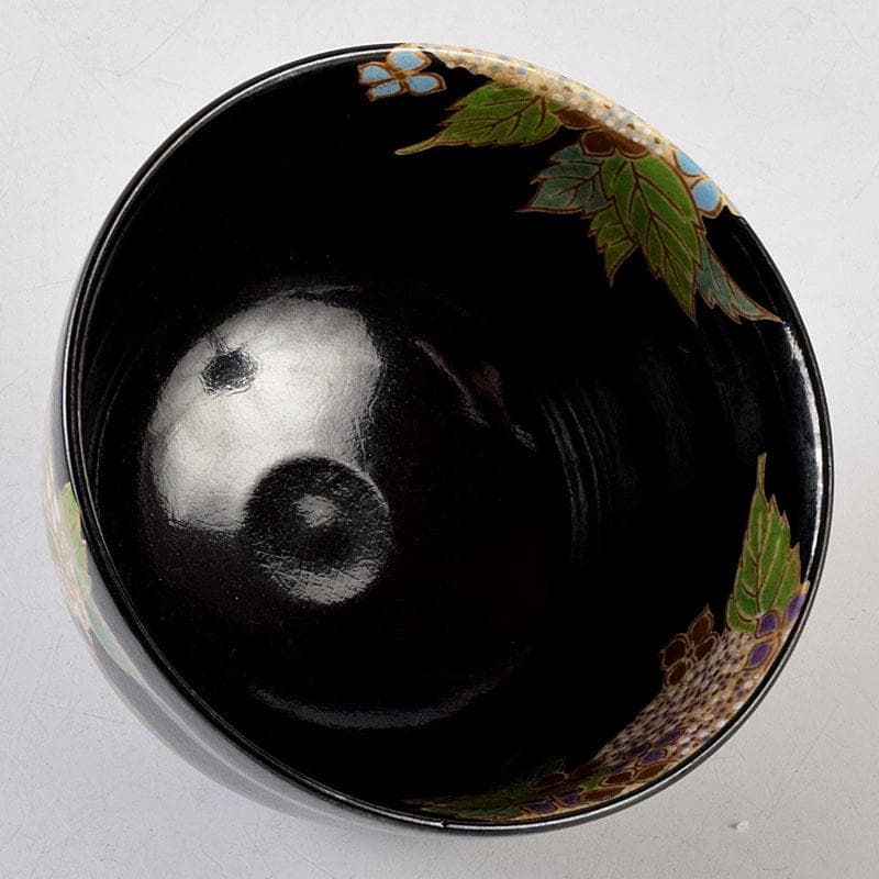 茶道具　尾形乾山作　山梅　紫陽花　茶碗　一双　共箱　V　9162