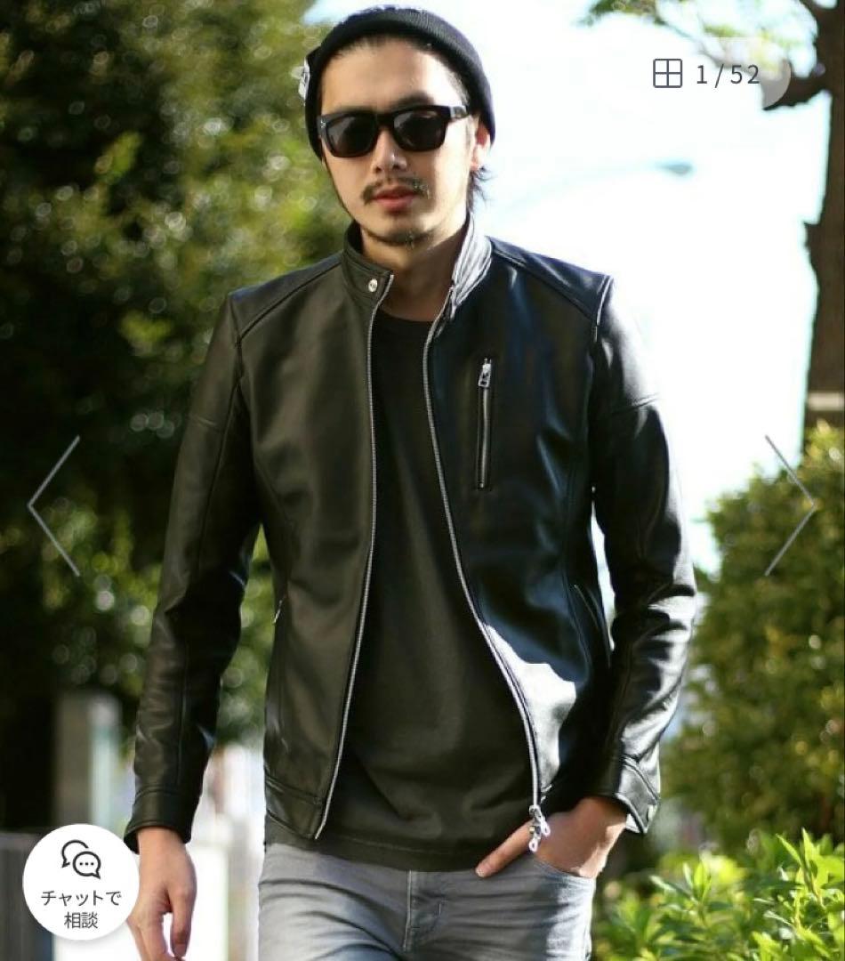 safari掲載 ラトルトラップ ラムレザー シングルライダース/M/美品