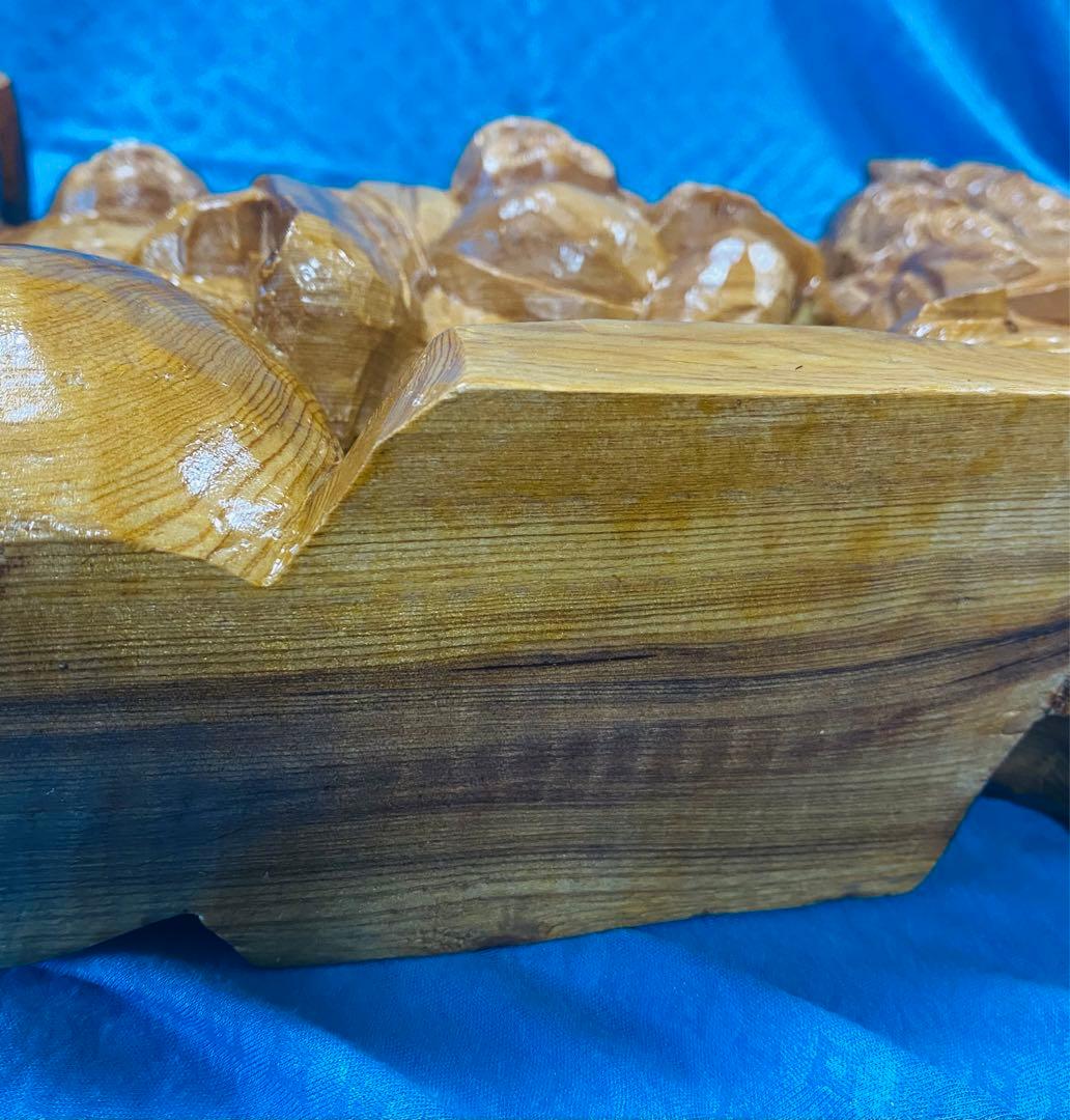 一木彫り　七福神（横幅40cm）