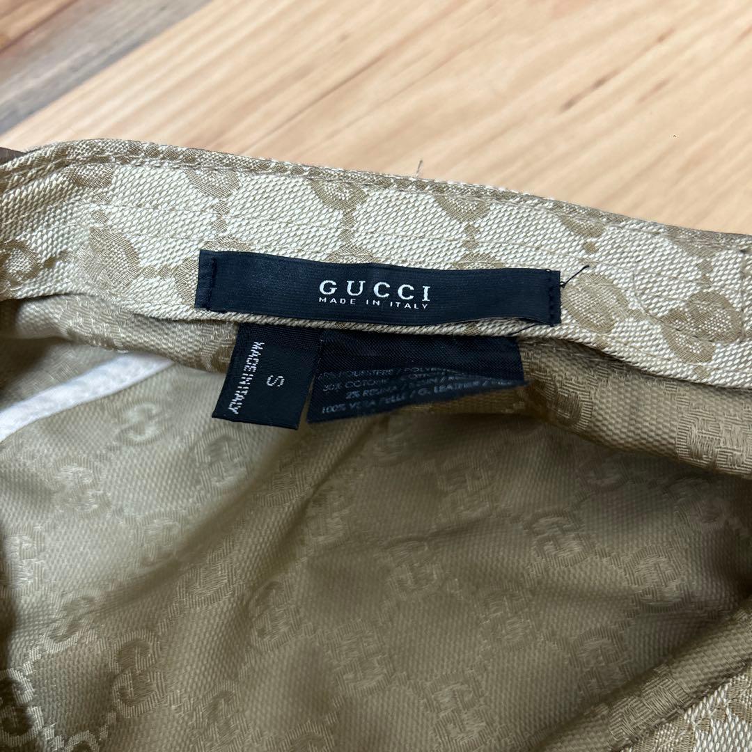 GUCCI ベージュ GGパターン キャップ S