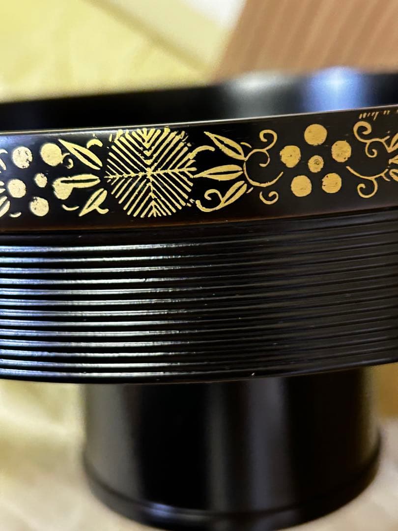 京都　平安 象彦「春陽」 高坏干菓子盆 菓子器 漆器