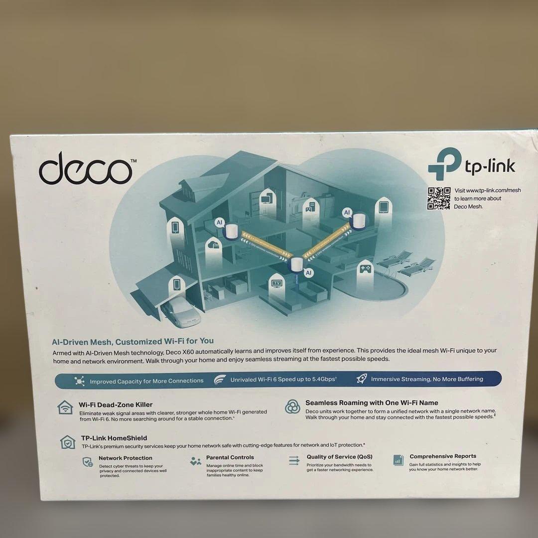 512415 TP-Link メッシュ WiFi 6 ルーター Deco X60