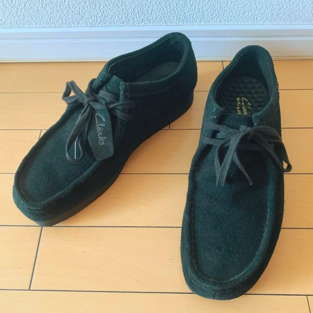 美品　Clarks WALLABEE 2 WP ブラック　スエード