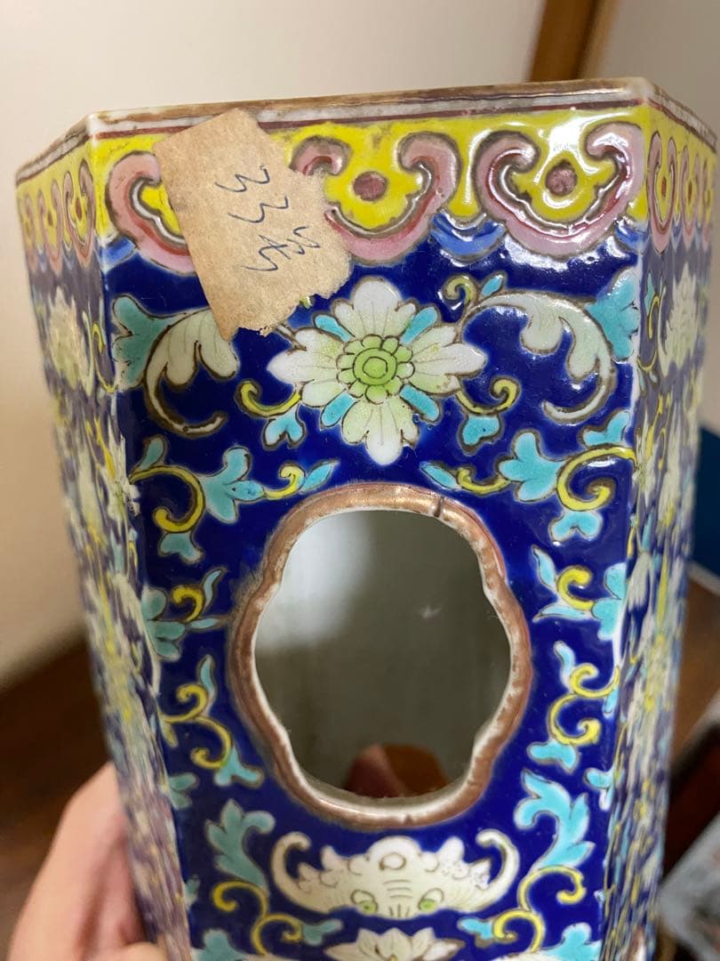 中国美術 帽筒 清時代 嘉慶年製 唐物