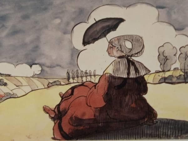 エミール・ベルナール、『傘をさすブルターニュの婦人』