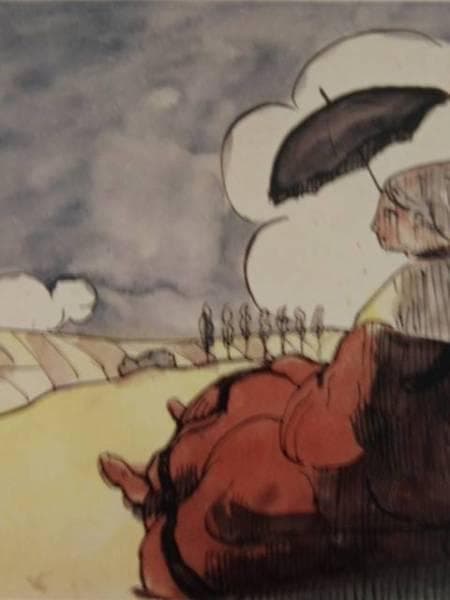 エミール・ベルナール、『傘をさすブルターニュの婦人』