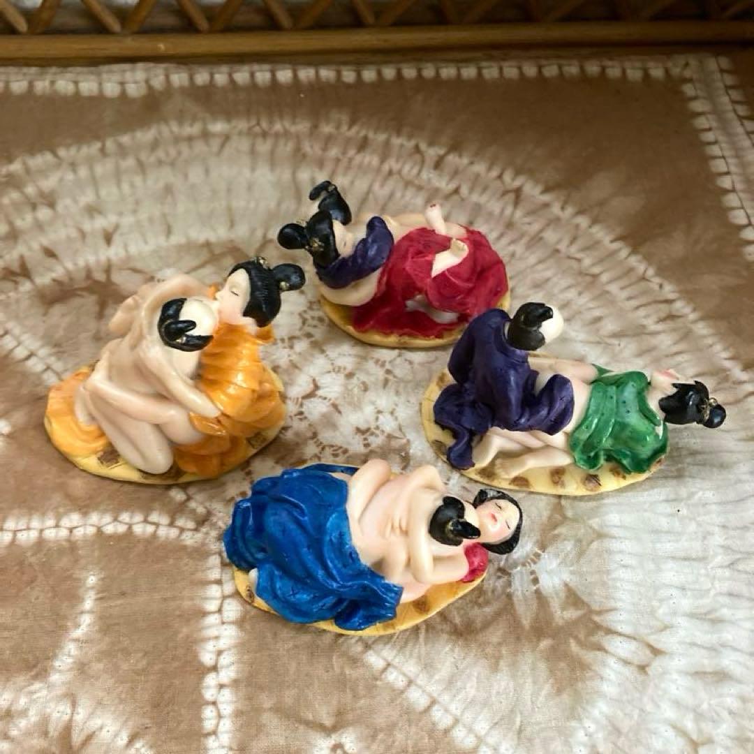 【珍品‼️】　春画陶器人形　置物　骨董品 4体セット