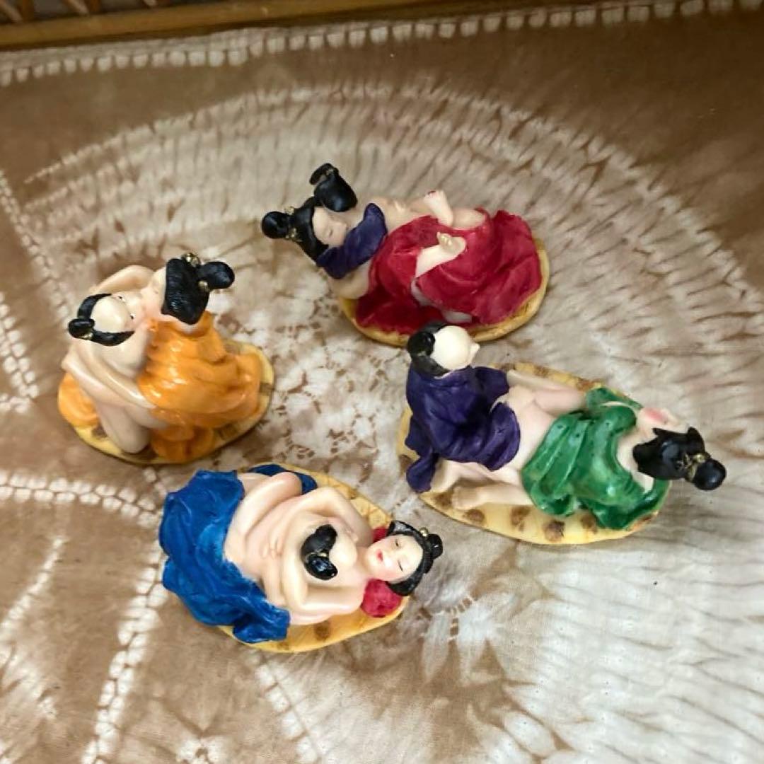 【珍品‼️】　春画陶器人形　置物　骨董品 4体セット