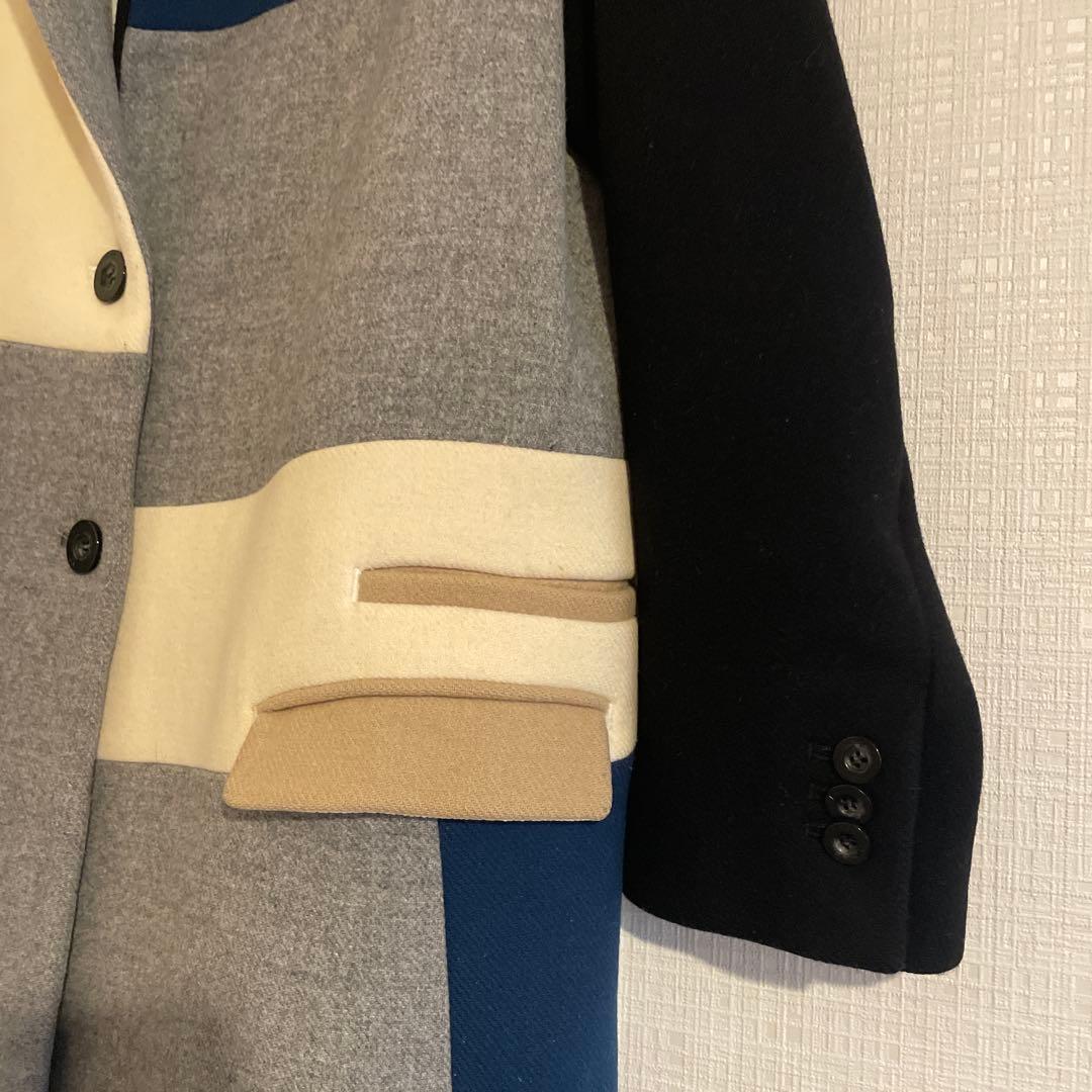UN3D. カラーブロッキングコート 定価¥85,800