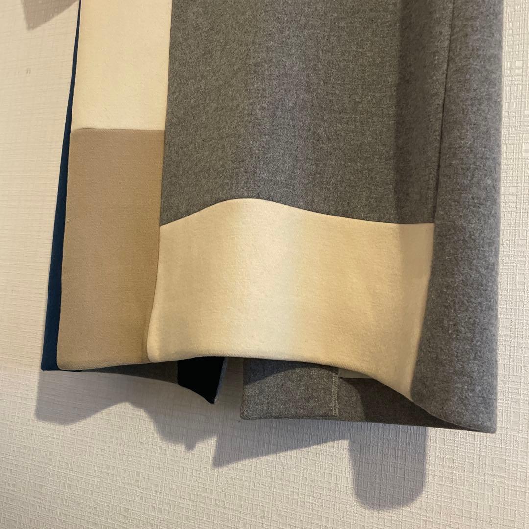 UN3D. カラーブロッキングコート 定価¥85,800