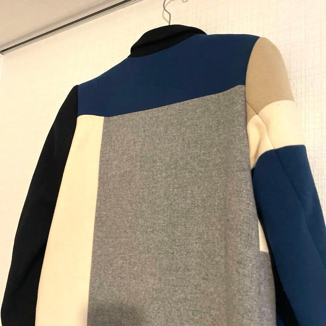 UN3D. カラーブロッキングコート 定価¥85,800