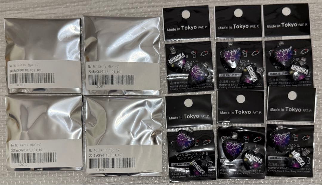 NoNoGirls モモカ 缶バッジ×4、ピックピン×6
