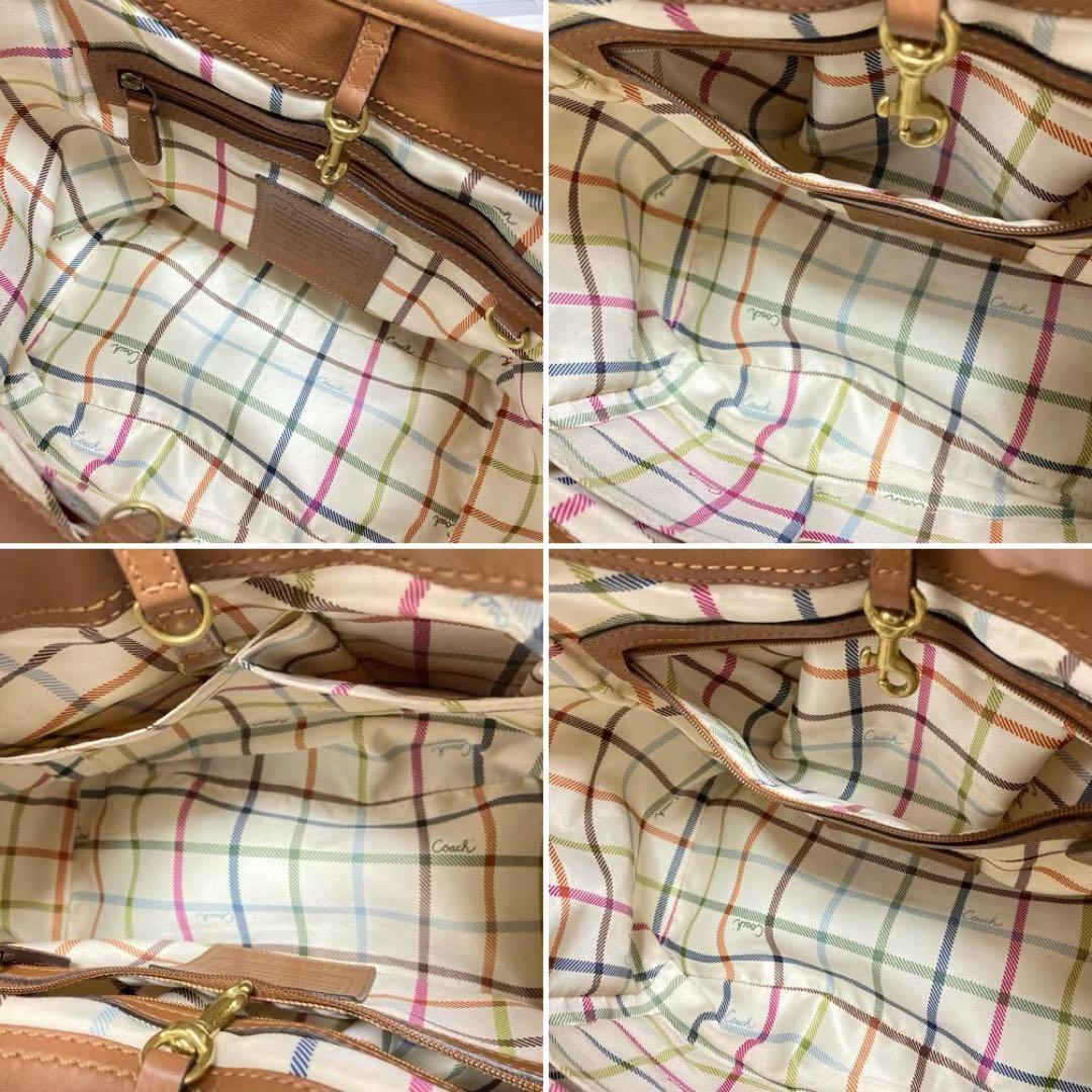 COACH デニム　トートバッグ ハンドバッグ　シグネチャー　レザー　肩掛け