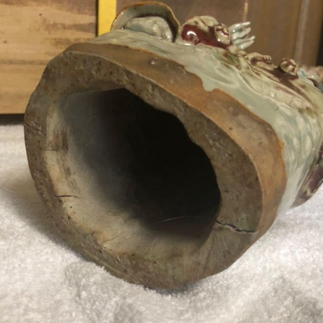 仏教美術　清代　辰砂座仏像　中国美術