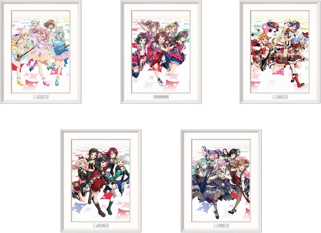 10000円値下げしました。BanG Dream!合計6個セット販売高精彩複製画