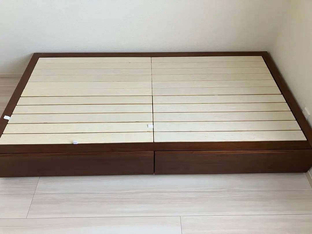 ［廃盤品］無印良品　収納ベッド・シングル・ウォールナット材