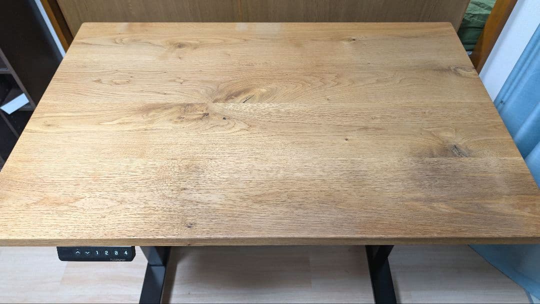 じ*ん様 無垢材ナチュラル天板 x スマート電動昇降