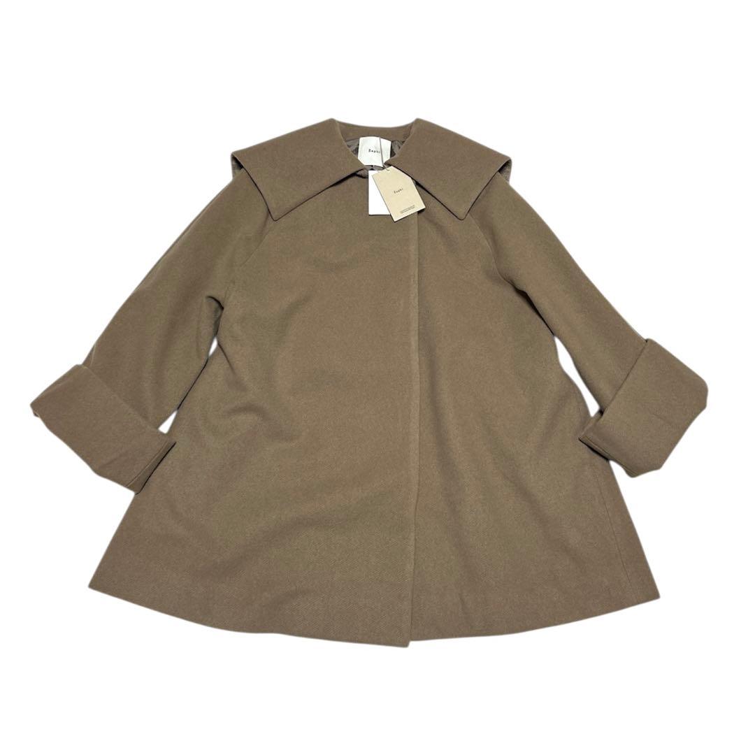 【新品】　eaphi big collar middle coat brown