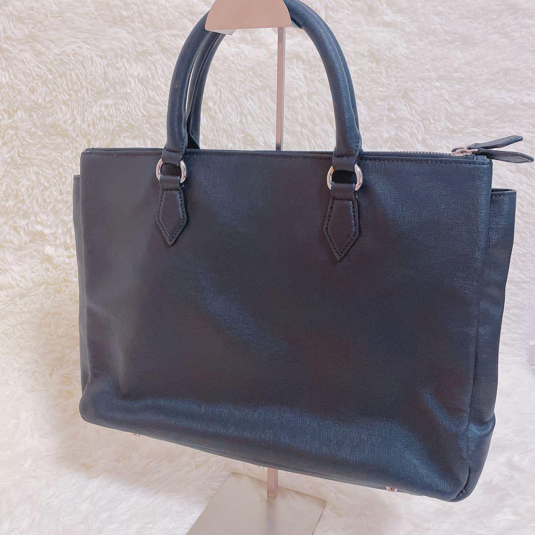 マッキントッシュ　サフィアーノレザー　トートバッグ　ブラック　ビジネスバッグ