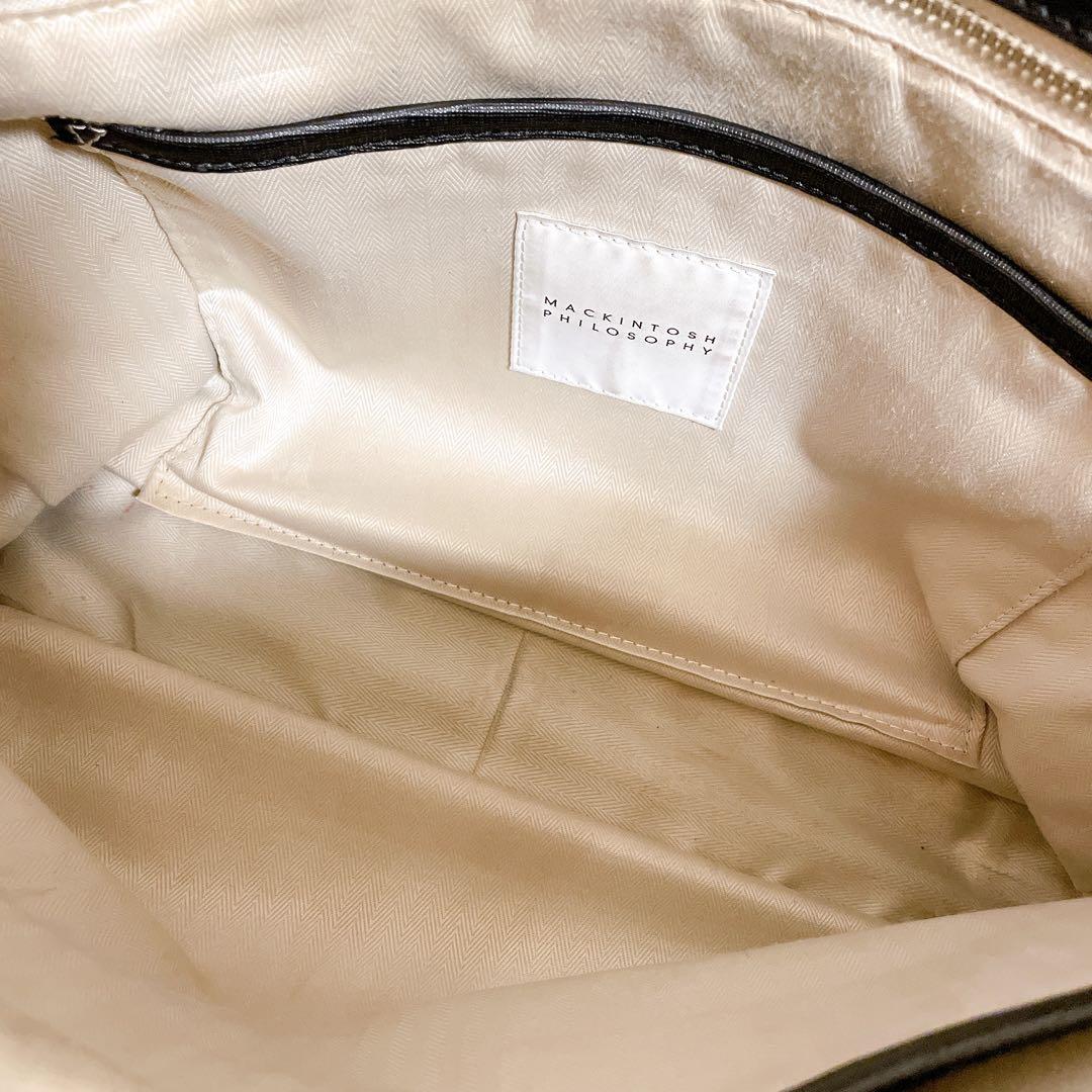 マッキントッシュ　サフィアーノレザー　トートバッグ　ブラック　ビジネスバッグ