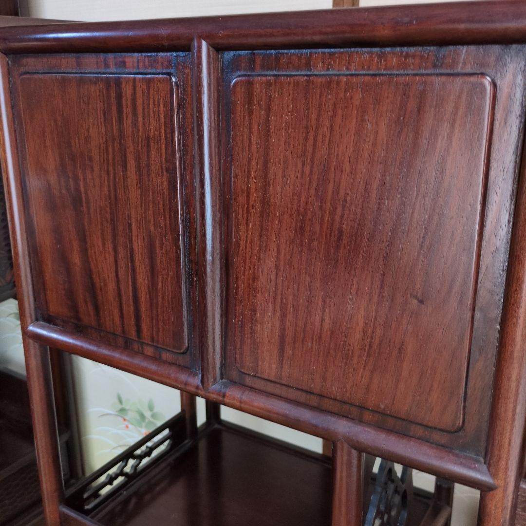 昭和レトロ 茶箪笥 シェルフ 唐木茶棚　飾り棚 アンティーク