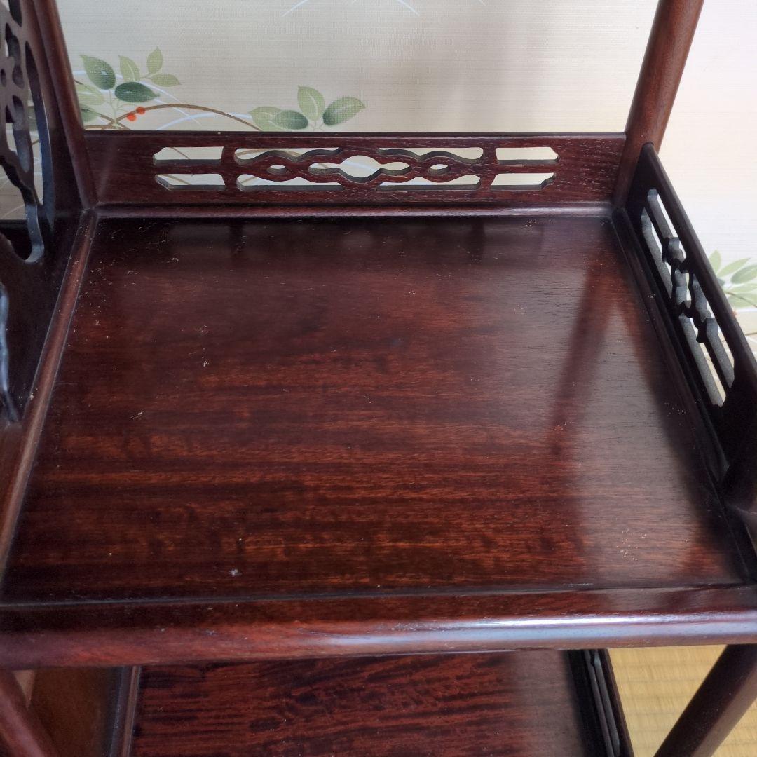 昭和レトロ 茶箪笥 シェルフ 唐木茶棚　飾り棚 アンティーク