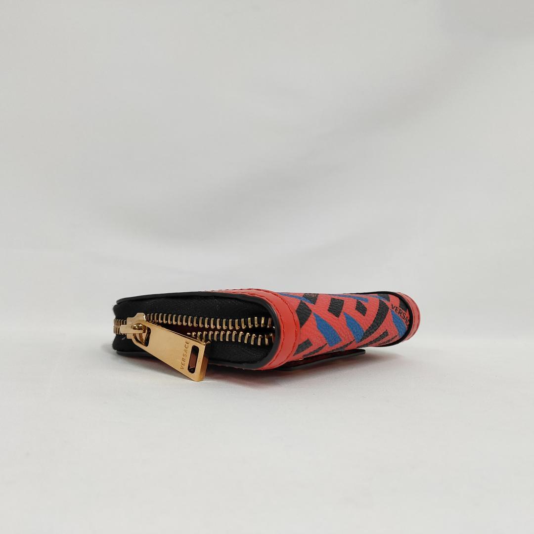 ○★新品 未使用 VERSACE ラ グレカ ラウンドジップコンパクトウォレット