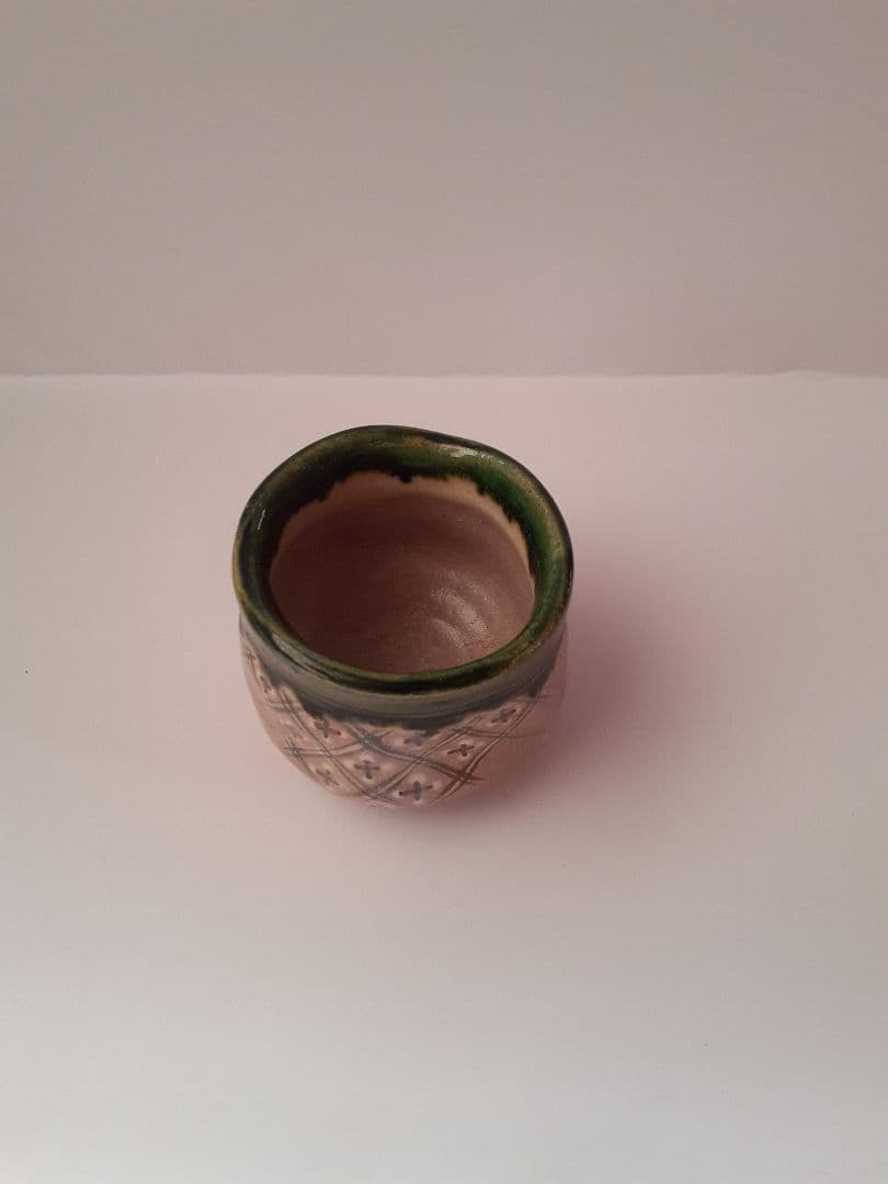 鳴海織部　ぐい呑　佐々木正