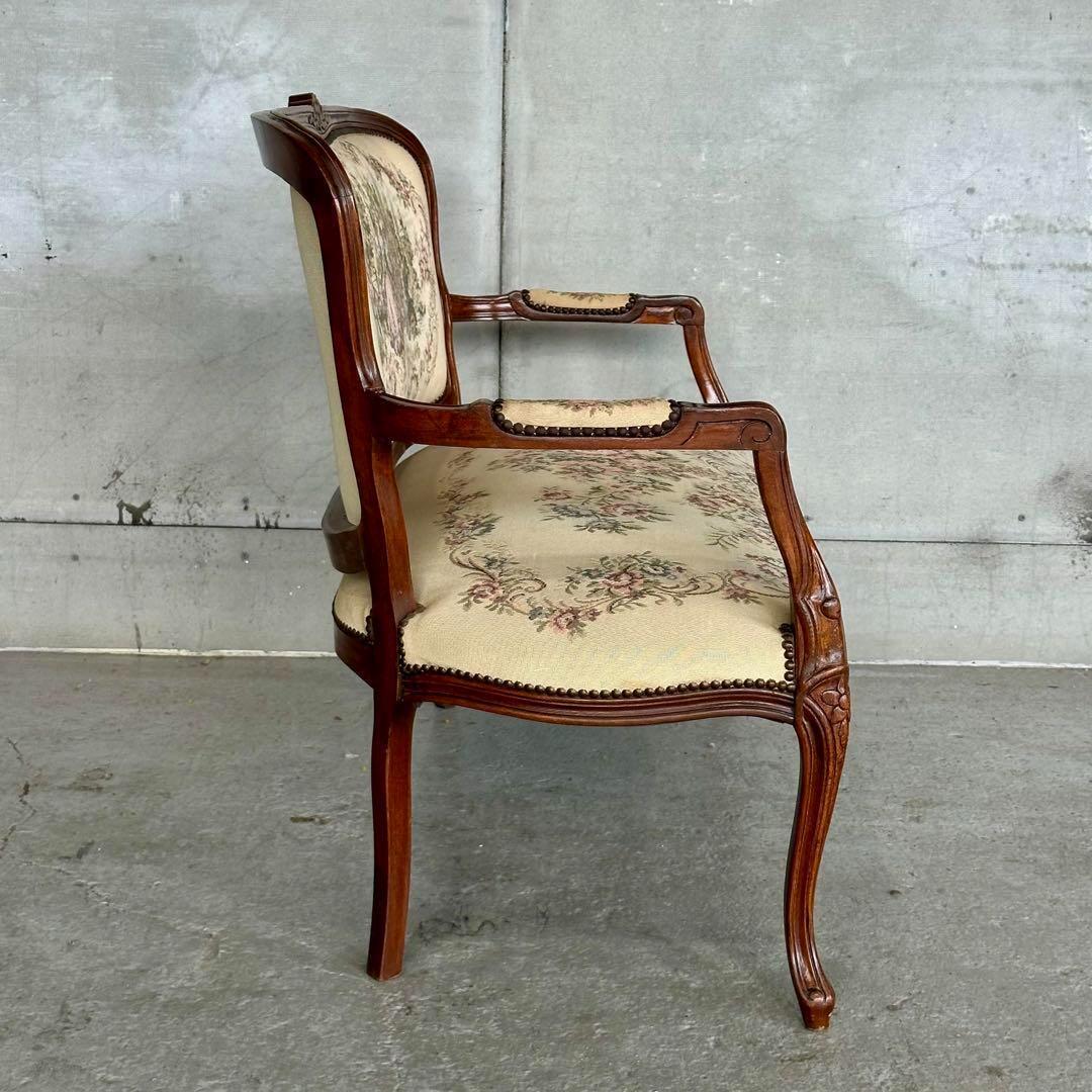 ✦王室気分✦ ロココ調アンティーク イタリア製　ゴブラン織　猫脚 ベンチソファー