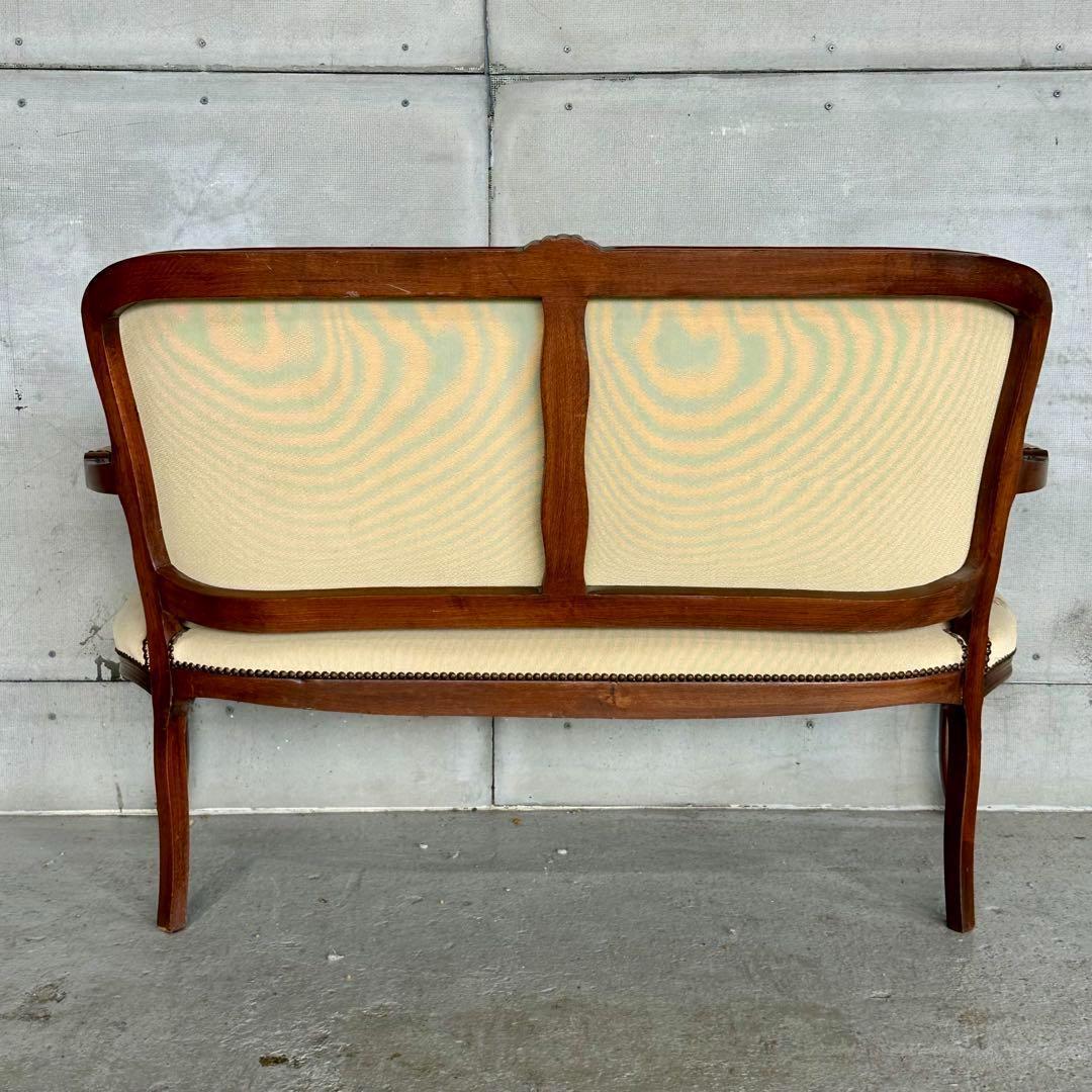 ✦王室気分✦ ロココ調アンティーク イタリア製　ゴブラン織　猫脚 ベンチソファー