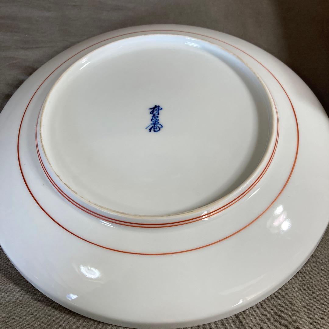 【柿右衛門】赤絵の伝統　日本名窯　人間国宝　十三代酒井田柿右衛門作　錦竹文　額皿