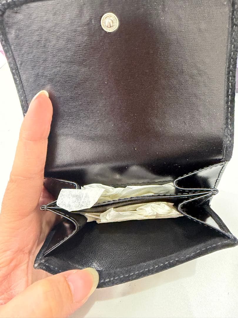 GUCCI ブラック 二つ折り財布 スエード