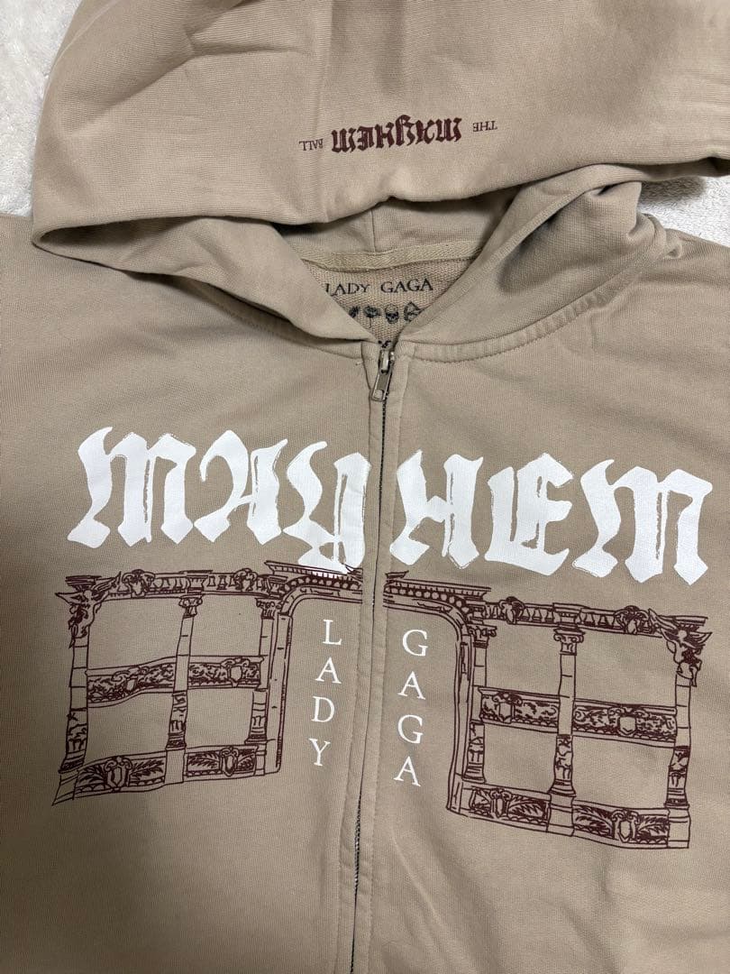 新品　レディーガガ　メイヘム　ジップ　スウェット　パーカー　L ツアーグッズ