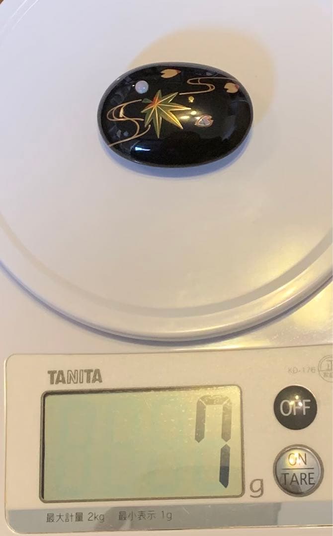 K18 刻印　帯留め　美品　蒔絵アンティーク懐古調