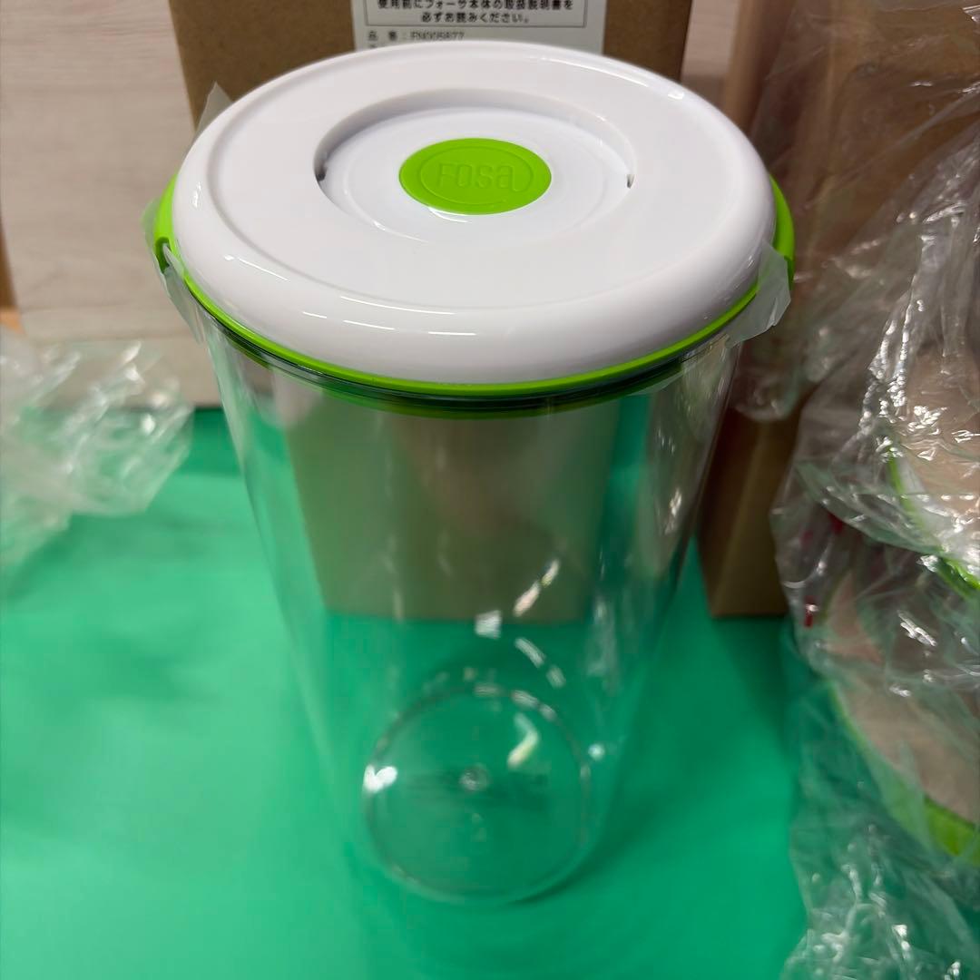未使用品　フォーサ本体、コンテナセット　真空コンテナB 縦長　中３個セット