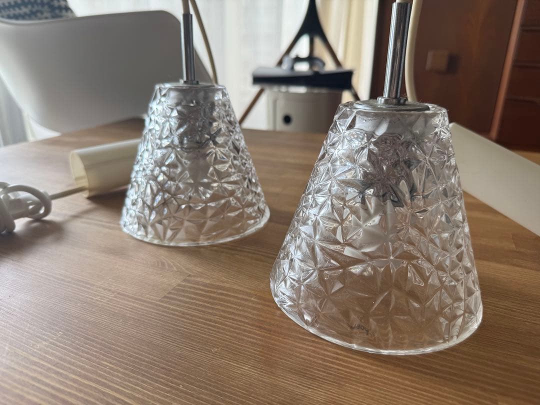 ODELICクリスタルカット ペンダントライト 2個セット