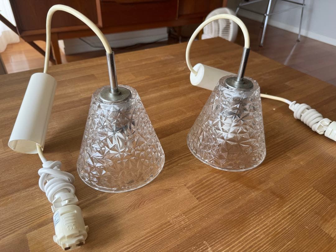 ODELICクリスタルカット ペンダントライト 2個セット