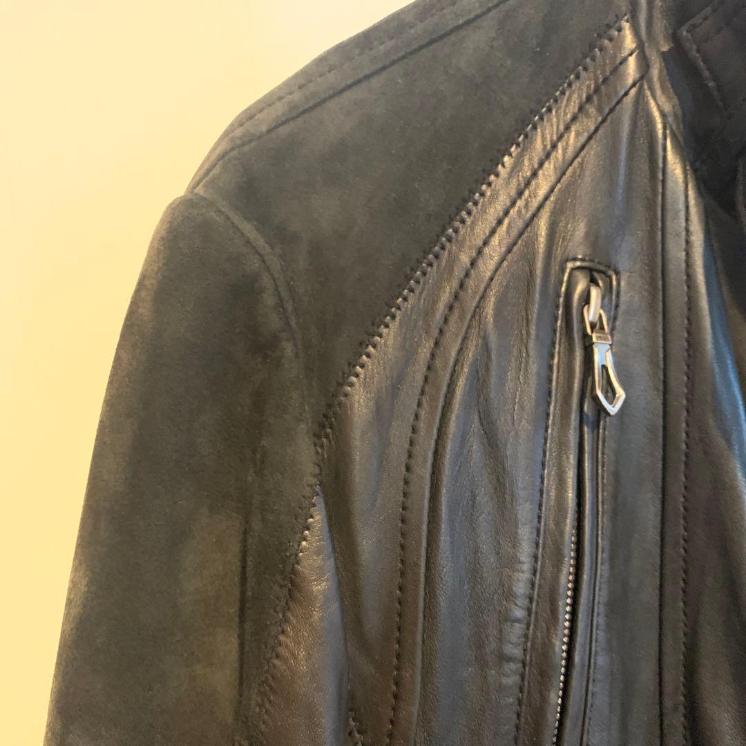 【5351 Pour Les Hommes】レザー切り替えジャケット　サイズＬ