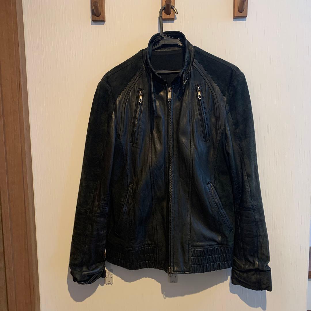 【5351 Pour Les Hommes】レザー切り替えジャケット　サイズＬ