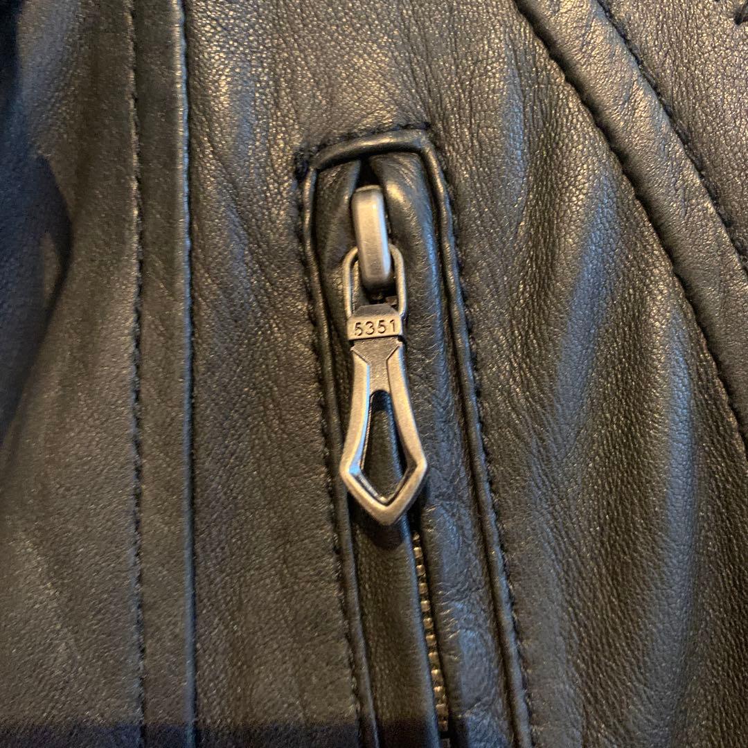 【5351 Pour Les Hommes】レザー切り替えジャケット　サイズＬ