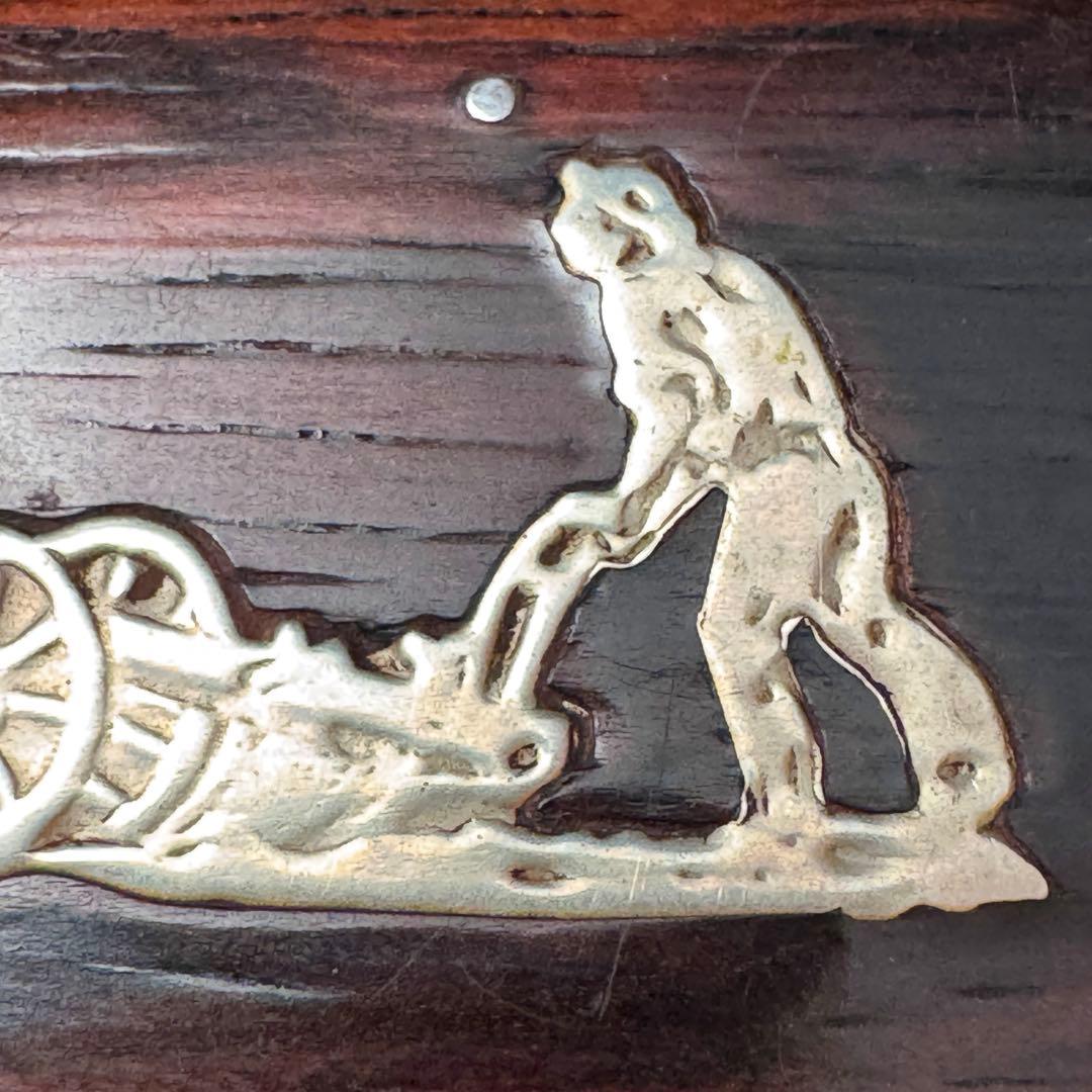 アンティーク　スナッフボックス 嗅ぎタバコ入れ 象嵌装飾　銀　シルバー F657