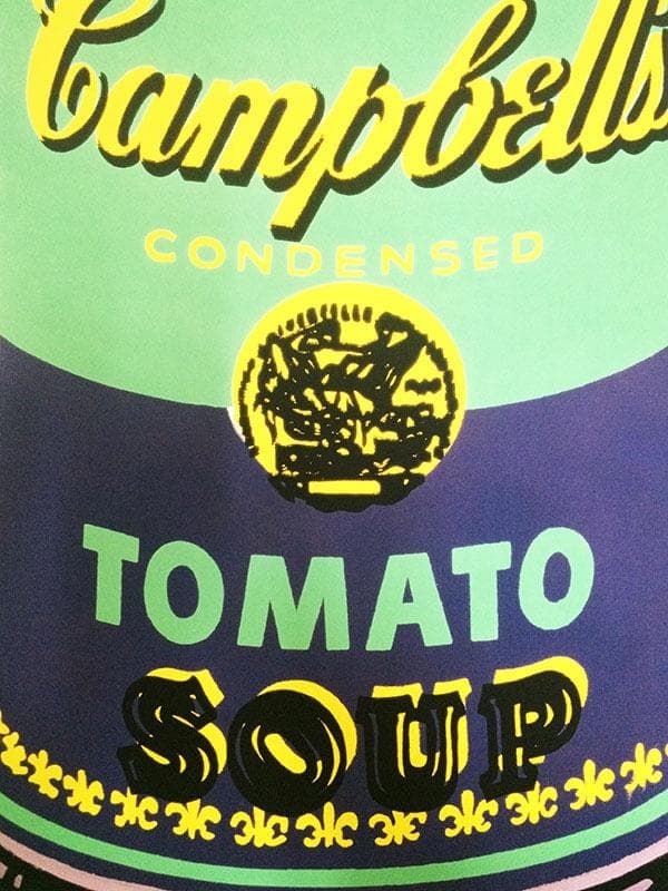 額装済/キャンベルスープ缶 1965 （グリーン & パープル）（ウォーホル）