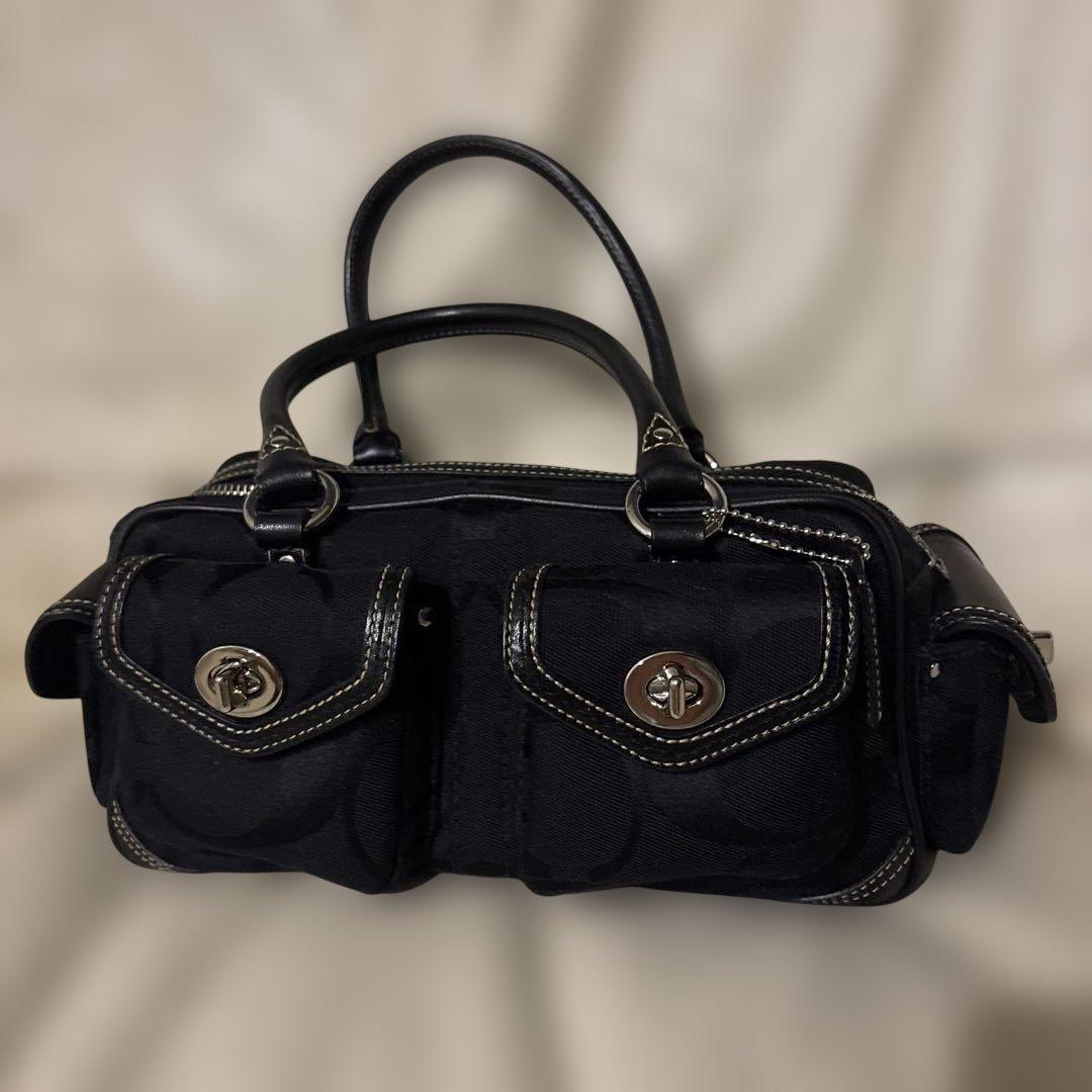 COACH ブラック ミニボストン